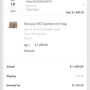 Gucci Dionysus GG Supreme mini bag